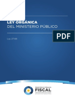 Ley 27148 Ley Orgánica Del MPF