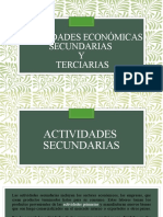 ACTIVIDADES ECONÓMICAS SECUNDARIAS Y TERCIARIAS