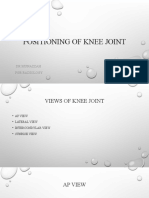 Positioning of Knee Joint: DR Munazzah PGR Radiology