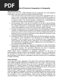 Contribution of American Geographers in Geography and Radicalism
