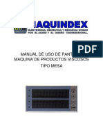 Manual de uso pantalla maquina productos viscosos