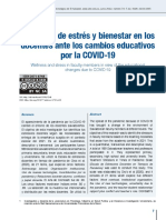 Presencia de Estres y Bienestar en Los Docentes Ante Los Acmbios Educativos