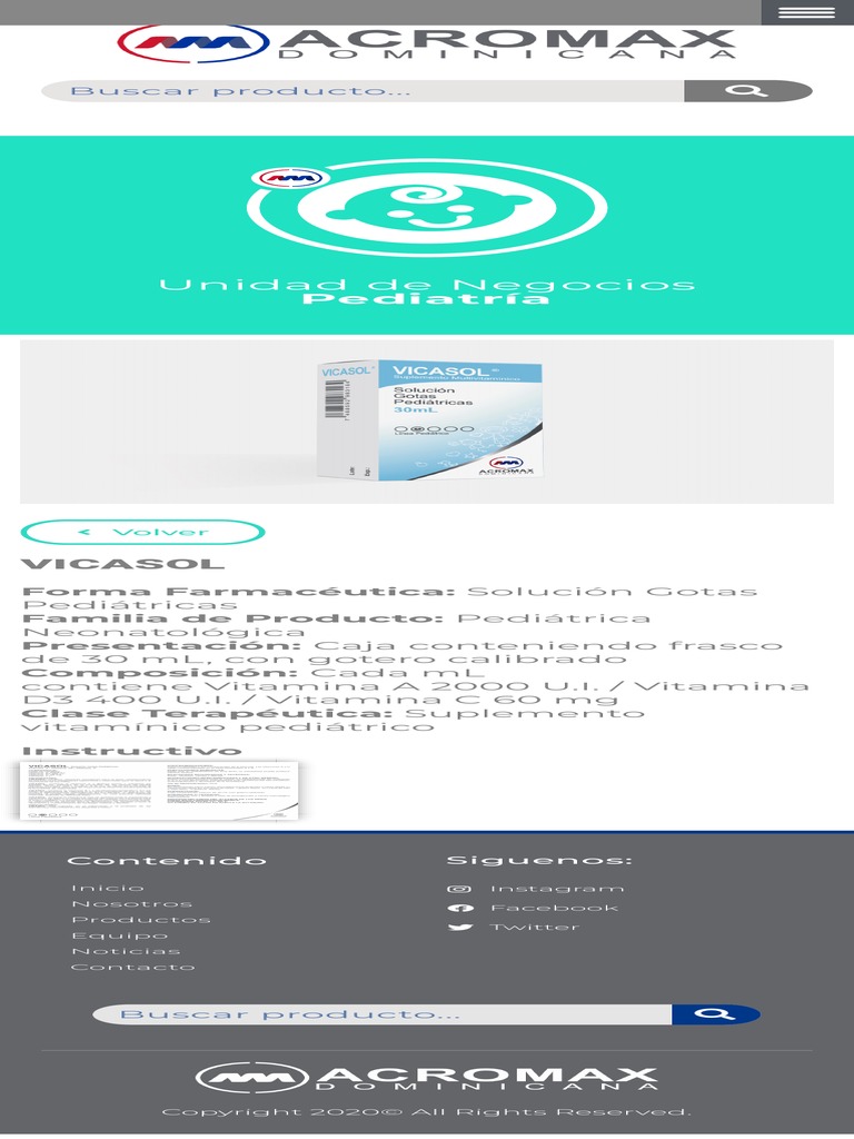 VICASOL - Acromax Dominicana | PDF