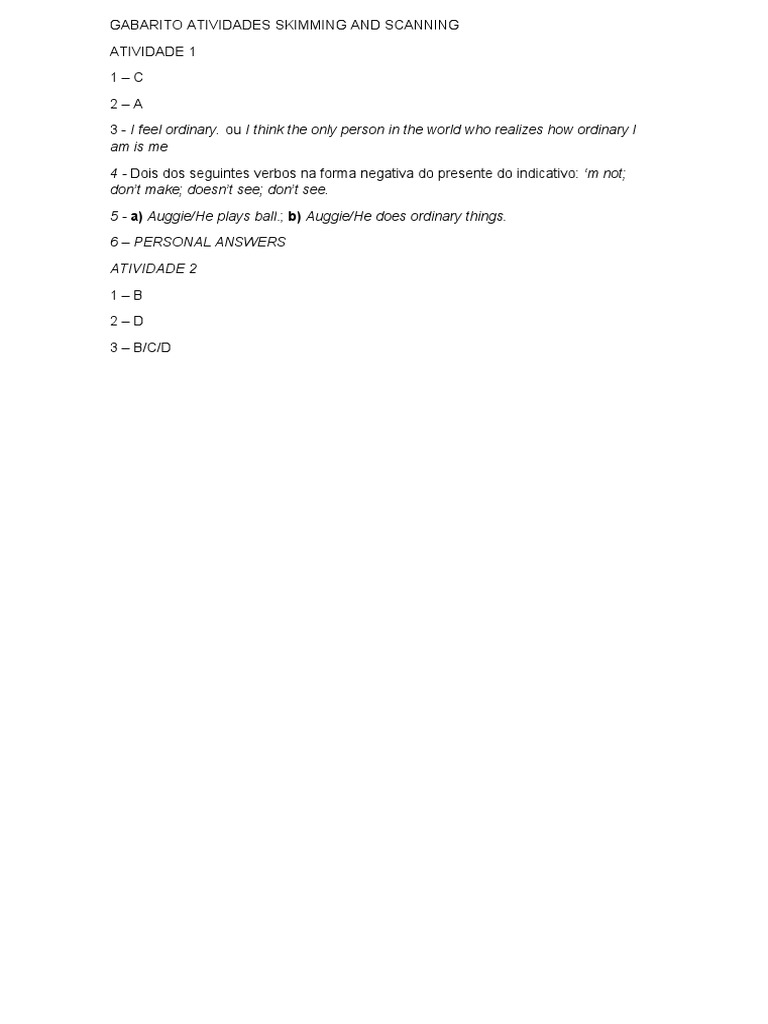 Gabarito Ex Skimming Scanning Fund 2 PDF