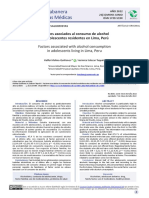 Factores Asociados Al Consumo de Alcohol en Adolescentes Residentes en Lima, Perú