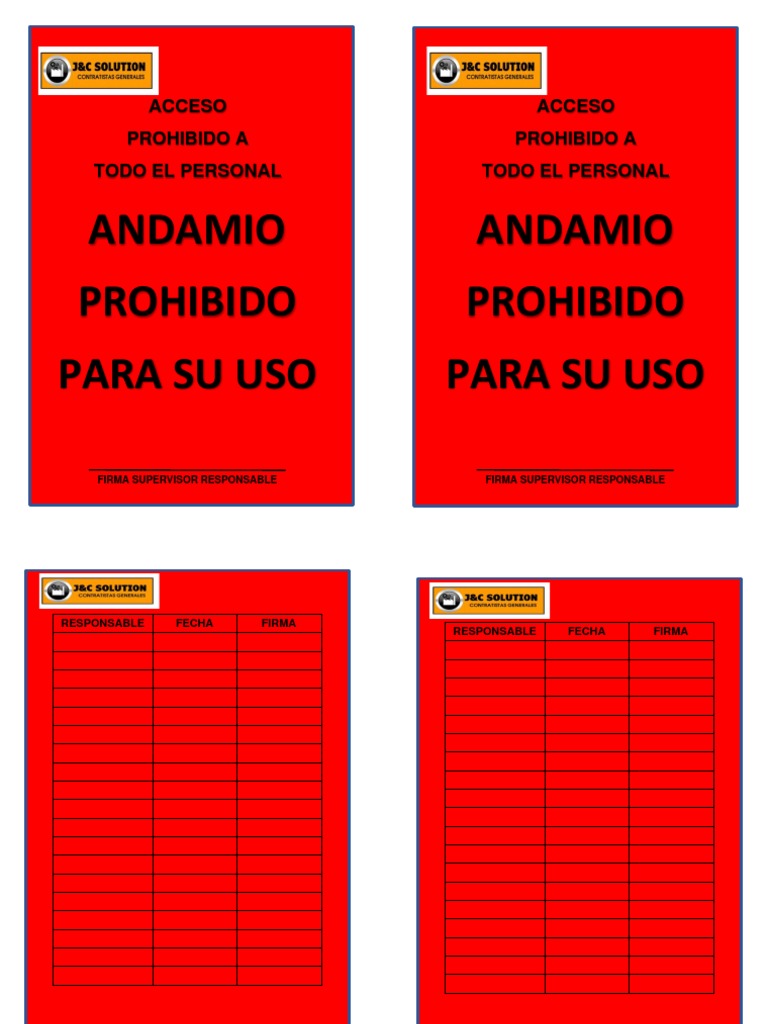 Tarjetas Andamio J C Pdf
