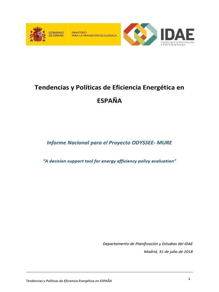 Eficiencia Energética en España 2023 | PDF | Uso eficiente de energía ...