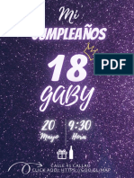 Tarjeta de invitación Cumpleaños 18