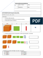 Evaluación de Matemática 4° 2023