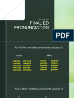 Final Ed Pronunciation
