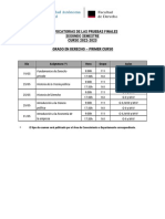 Convocatoria Exámenes Grado. Mayo 2023