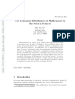 The Reasonable Effectiveness of Mathematics in The Natural Sciences