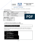 Série SI BD TD 1 Correction 2021