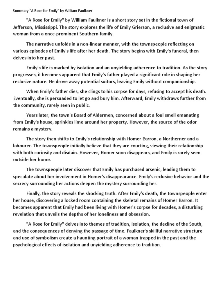 A Rose For Emily PDF