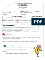 GRADO 2. GUIA 1. Seres Vivos e Inertes 1 PERIODO