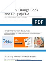 Rxnorm Orange Book and Drugs Fda