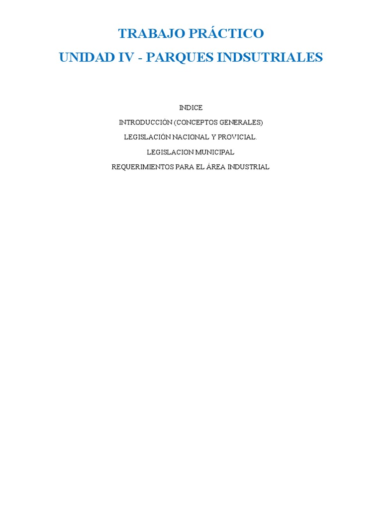 Funcionamiento de Parques Industriales | PDF | Residuos | Economias