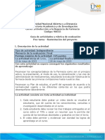 Guía de Actividades y Rúbrica de Evaluación - Pos-Tarea - Sustentación