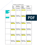 Horario observación grupos