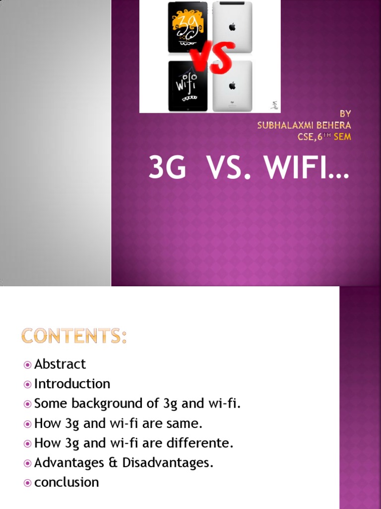 presentation on 3g vs wifi