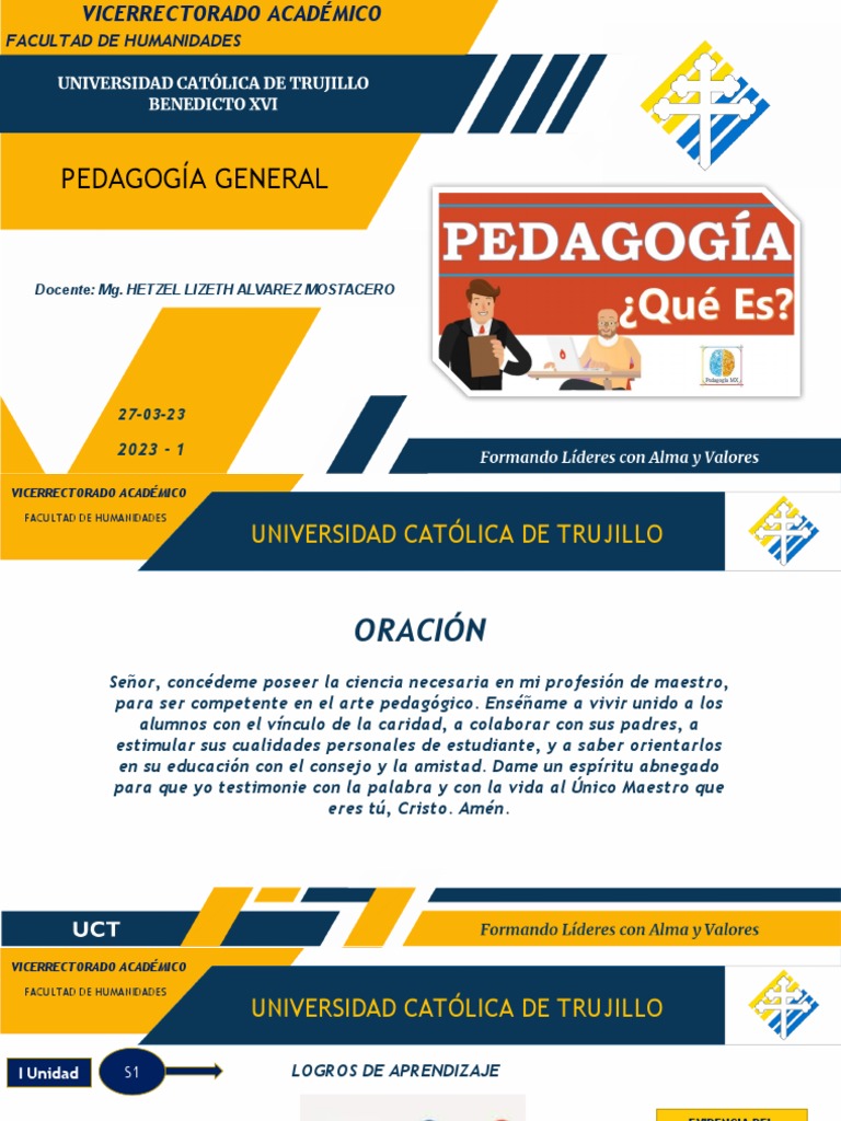 Sesión 01 Pedagogía General | PDF | Aprendizaje | Pedagogía