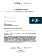 Boletin Semanal de Actividad Del Volcan Cerro Machin Del 06 de Diciembre Al 12 de Diciembre de 2022