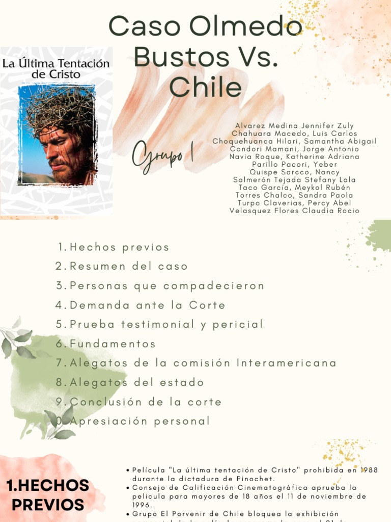 Caso Olmedo Bustos vs. Chile PDF Libertad Convenio europeo de