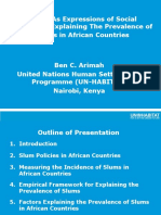 Slums As Expressions of Social Exclusion: Explaining The Prevalence of Slums in African Countries