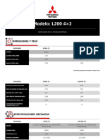 Especificaciones Técnicas Mitsubishi L200 4&#215 2