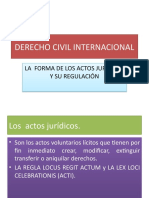 DERECHO INTERNACIONAL PRIVADO L.8 y L.9. Actos Juridicos y Regimen Internacional de Los Bienes.