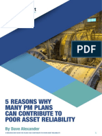 5 Reasons Why PM Plans Can Contribute To Poor Asset Reliability