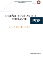 Diseño de vigas por cortante para viga interior