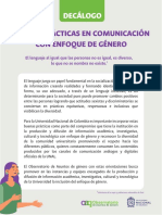 Decalogo Buenas Practicas Comunicacion Genero