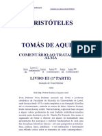 Aristote - de L'âme - Livre III - Commentaire de Thomas D'aquin