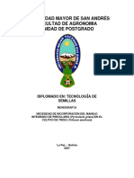 Monografía - Necesidad de Incorporación Del Manejo Integrado de Piricularia (Pyricularia Grisea) en El Cultivo de Trigo (Triticum Aestivum)