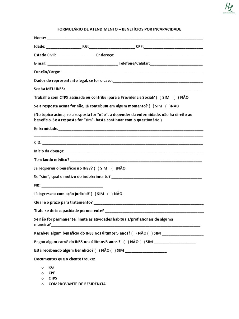 Requisitos para solicitação de benefício por incapacidade junto ao INSS ...