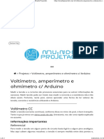 Voltímetro, Amperímetro e Ohmímetro C - Arduino - Mundo Projetado