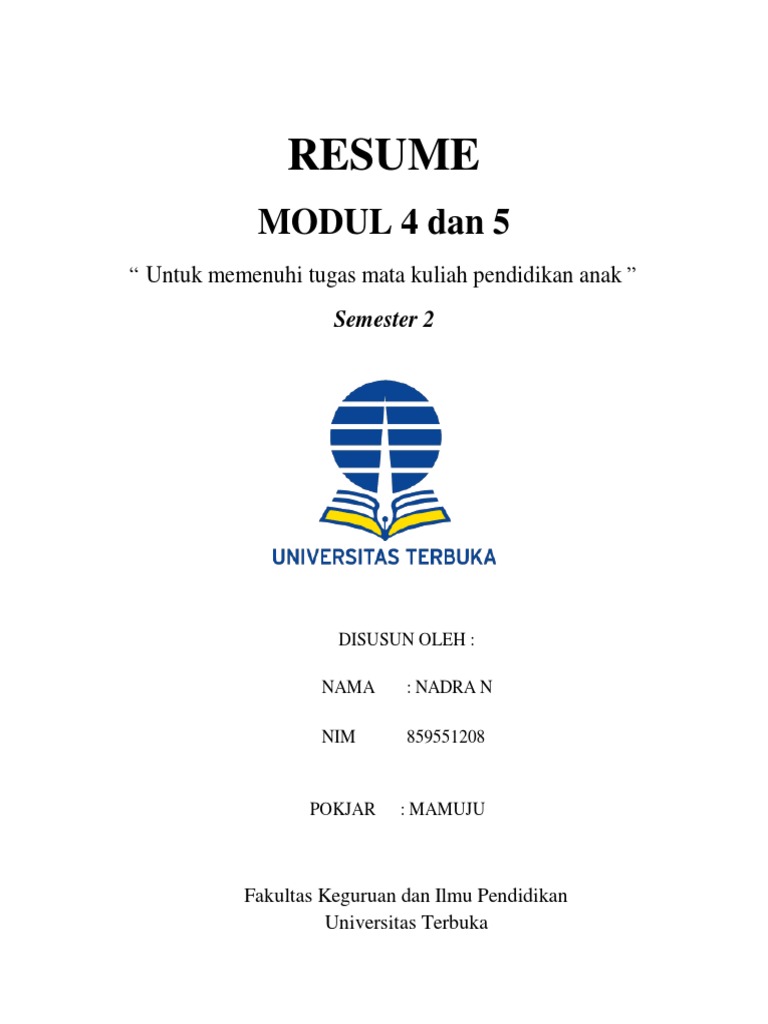 Resume Modul 4 Dan 5 Nadra N | PDF