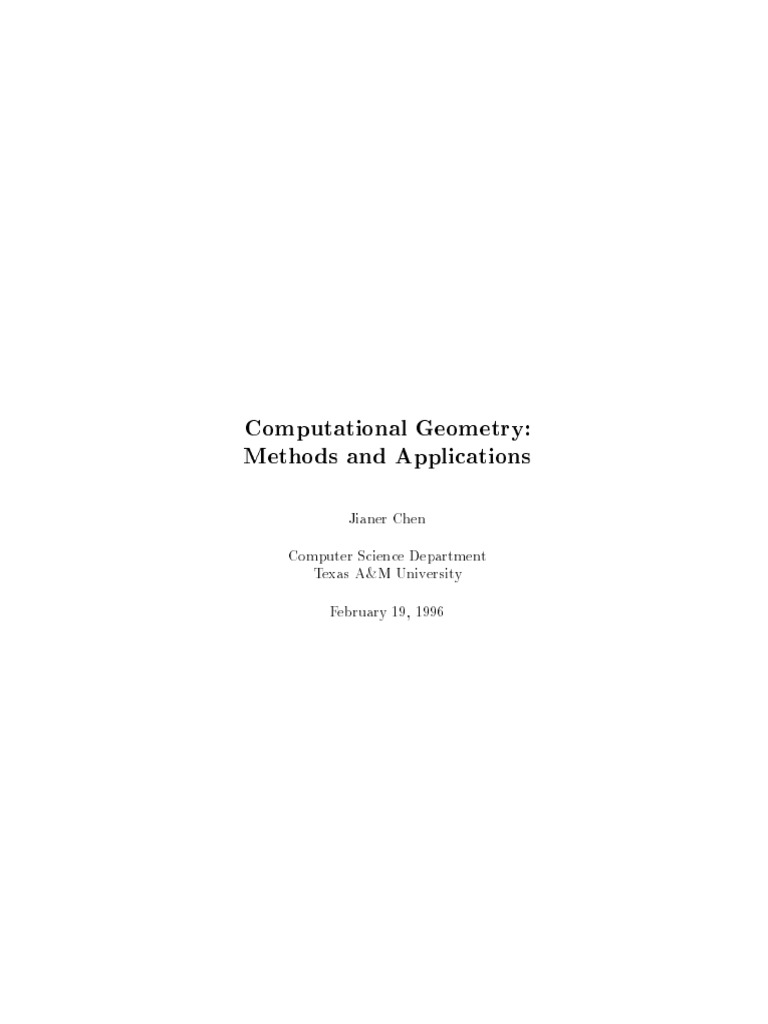 Chen, Computational Geometry Methods and Applications | PDF | Convex ...