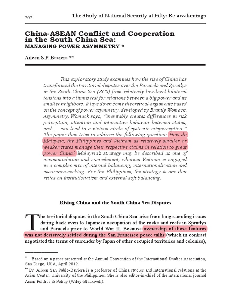China and South China Sea Disputes | PDF | Territorial Waters | South ...