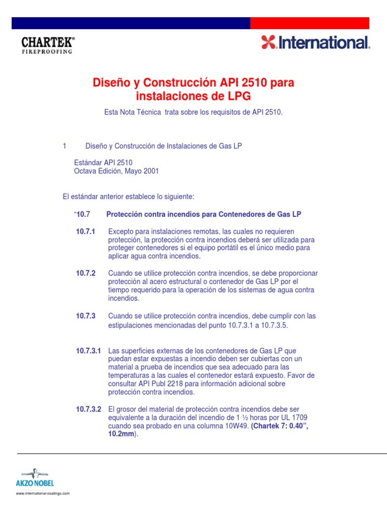 Diseño de Instalaciones API 2510 para LPG | PDF | Gases | Vapor