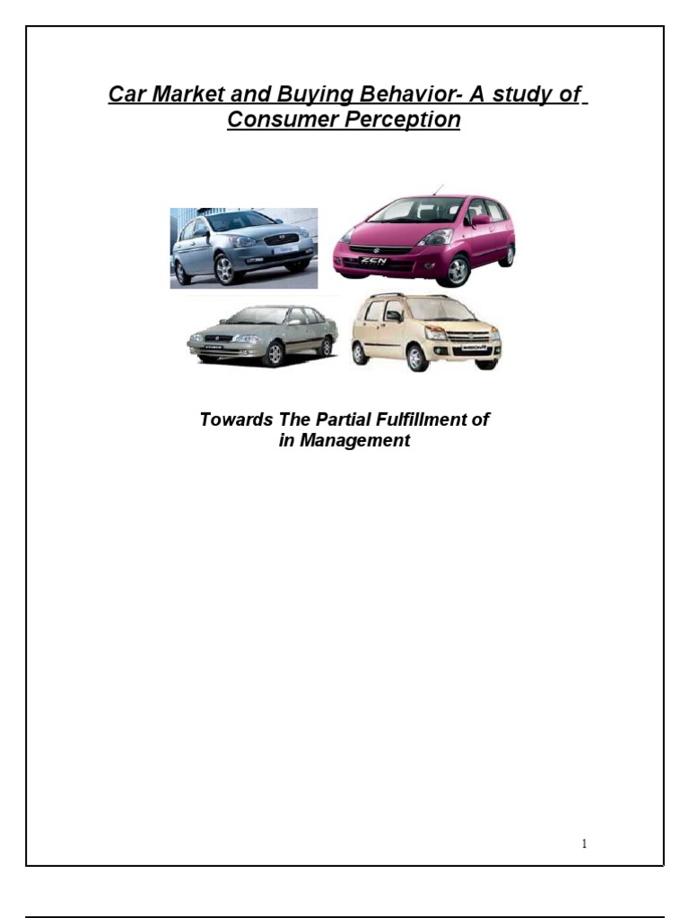 Car Market and Buying Behavior-A Study of Consumer Perception | PDF ...