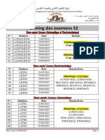 Planning Examens S2 ELT 22 23