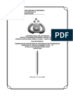 Laporan Hasil Rapat Internal Antar Fungsi Ops Antik Nala 2022