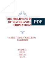 The Philippine Bodies of Water and Land Formations: Submitted By: Jebelyn G. Galorpot