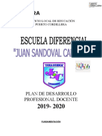 Plan - Desarrollo Profesional - Docente - 2019