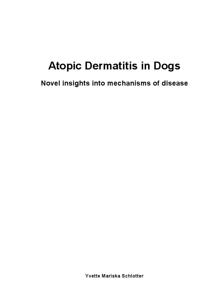 Atopic Dermatitis in Dogs PDF T Helper Cell Interleukin 12