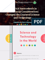 Module 1 Historical Antecedents in Which Social Considerations Changed The Course of Science and Technology