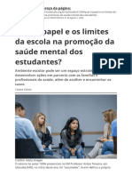 Qual o Papel e Os Limites Da Escola Na Promocao Da Saude Mental Dos Estudantes