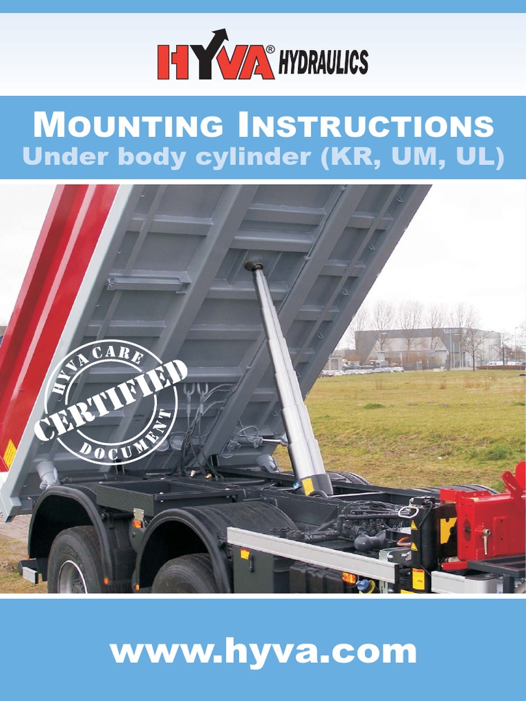 CYL-0024 Mounting Instructions KR UM UL Cylinders | PDF | Valve | Pump